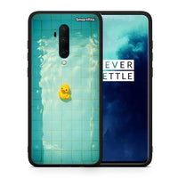 Thumbnail for Θήκη OnePlus 7T Pro Yellow Duck από τη Smartfits με σχέδιο στο πίσω μέρος και μαύρο περίβλημα | OnePlus 7T Pro Yellow Duck case with colorful back and black bezels