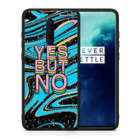 Thumbnail for Θήκη OnePlus 7T Pro Yes But No από τη Smartfits με σχέδιο στο πίσω μέρος και μαύρο περίβλημα | OnePlus 7T Pro Yes But No case with colorful back and black bezels