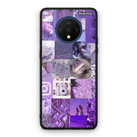 Thumbnail for OnePlus 7T Purple Aesthetic Collage θήκη από τη Smartfits με σχέδιο στο πίσω μέρος και μαύρο περίβλημα | Smartphone case with colorful back and black bezels by Smartfits