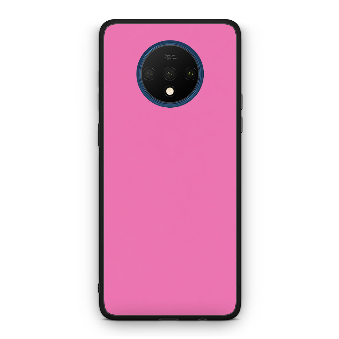 Θήκη OnePlus 7T Rose Pink από τη Smartfits με σχέδιο στο πίσω μέρος και μαύρο περίβλημα | OnePlus 7T Rose Pink case with colorful back and black bezels