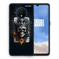 Thumbnail for Θήκη OnePlus 7T Skull King Ace από τη Smartfits με σχέδιο στο πίσω μέρος και μαύρο περίβλημα | OnePlus 7T Skull King Ace case with colorful back and black bezels