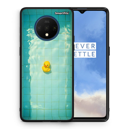 Θήκη OnePlus 7T Yellow Duck από τη Smartfits με σχέδιο στο πίσω μέρος και μαύρο περίβλημα | OnePlus 7T Yellow Duck case with colorful back and black bezels