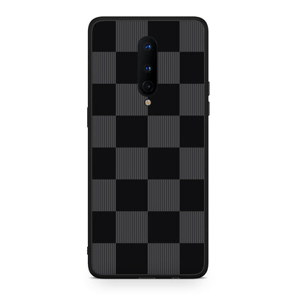 Θήκη OnePlus 8 Black and Charcoal Striped Checks από τη Smartfits με σχέδιο στο πίσω μέρος και μαύρο περίβλημα | OnePlus 8 Black and Charcoal Striped Checks case with colorful back and black bezels