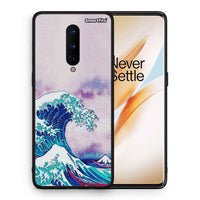 Thumbnail for Θήκη OnePlus 8 Blue Waves από τη Smartfits με σχέδιο στο πίσω μέρος και μαύρο περίβλημα | OnePlus 8 Blue Waves case with colorful back and black bezels