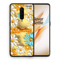 Thumbnail for Θήκη OnePlus 8 Bubble Daisies από τη Smartfits με σχέδιο στο πίσω μέρος και μαύρο περίβλημα | OnePlus 8 Bubble Daisies case with colorful back and black bezels