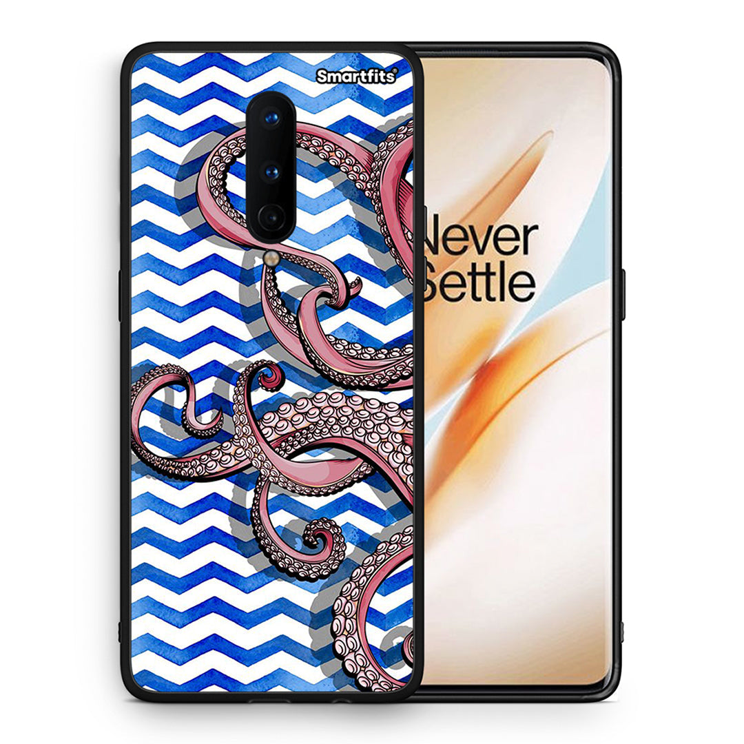 Θήκη OnePlus 8 Chevron Devilfish από τη Smartfits με σχέδιο στο πίσω μέρος και μαύρο περίβλημα | OnePlus 8 Chevron Devilfish case with colorful back and black bezels