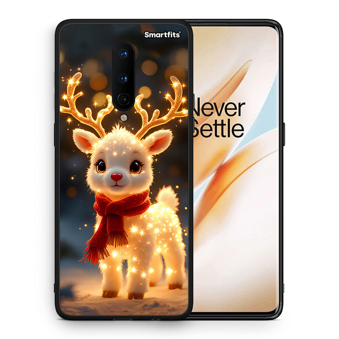 Θήκη OnePlus 8 Christmas Cutie από τη Smartfits με σχέδιο στο πίσω μέρος και μαύρο περίβλημα | OnePlus 8 Christmas Cutie case with colorful back and black bezels