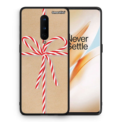 Θήκη OnePlus 8 Christmas Gift από τη Smartfits με σχέδιο στο πίσω μέρος και μαύρο περίβλημα | OnePlus 8 Christmas Gift case with colorful back and black bezels