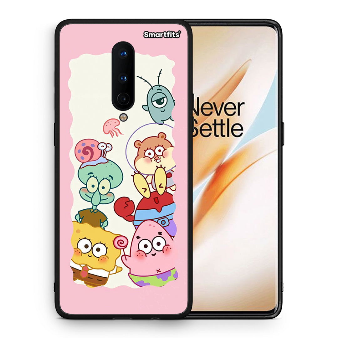 Θήκη OnePlus 8 Cute Companion από τη Smartfits με σχέδιο στο πίσω μέρος και μαύρο περίβλημα | OnePlus 8 Cute Companion case with colorful back and black bezels