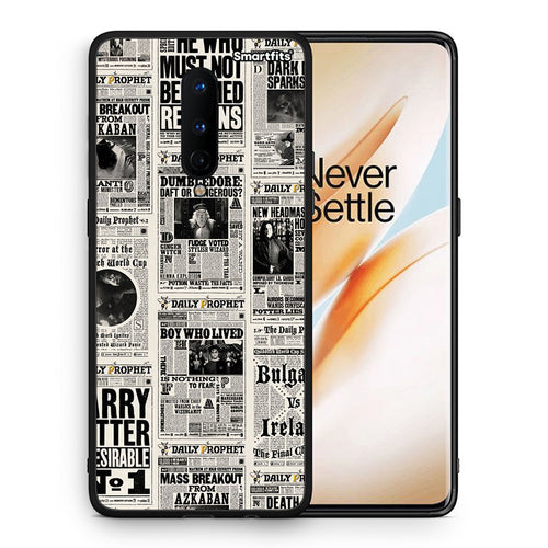 Θήκη OnePlus 8 Harry Paper από τη Smartfits με σχέδιο στο πίσω μέρος και μαύρο περίβλημα | OnePlus 8 Harry Paper case with colorful back and black bezels