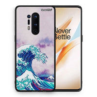 Thumbnail for Θήκη OnePlus 8 Pro Blue Waves από τη Smartfits με σχέδιο στο πίσω μέρος και μαύρο περίβλημα | OnePlus 8 Pro Blue Waves case with colorful back and black bezels