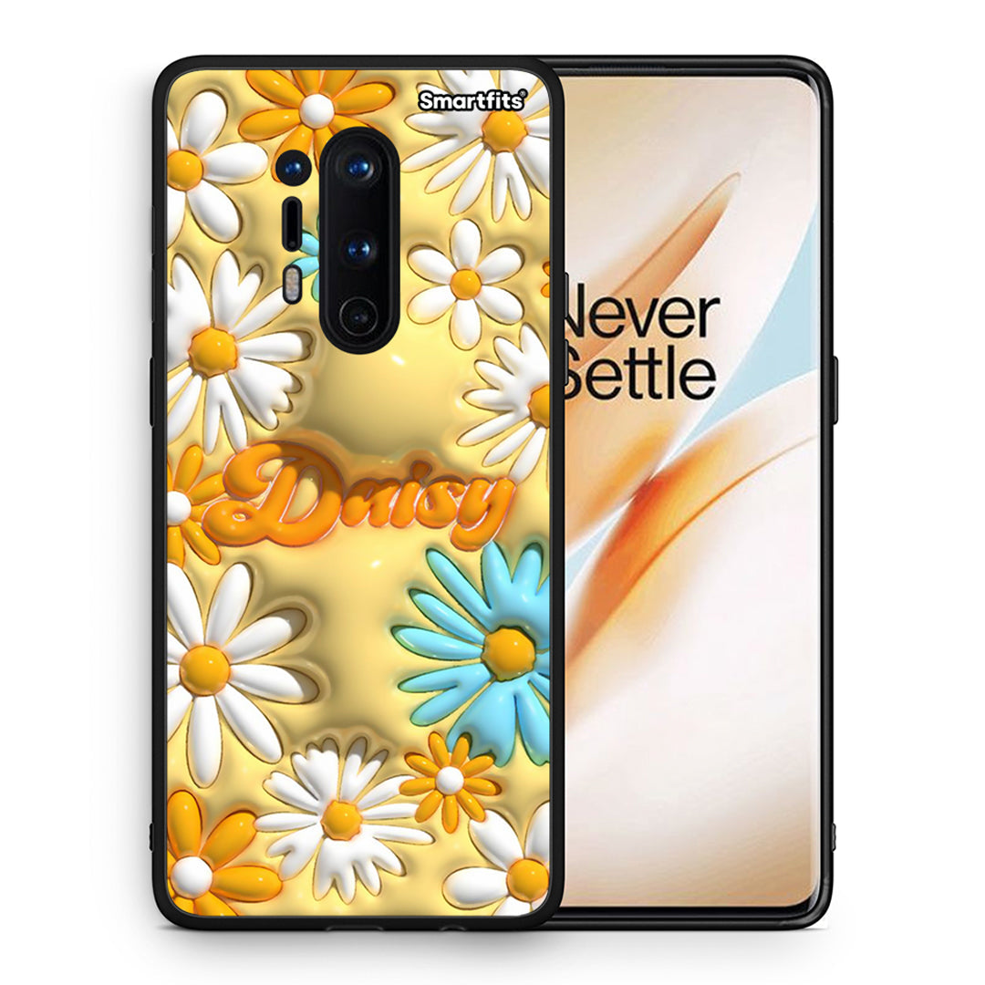 Θήκη OnePlus 8 Pro Bubble Daisies από τη Smartfits με σχέδιο στο πίσω μέρος και μαύρο περίβλημα | OnePlus 8 Pro Bubble Daisies case with colorful back and black bezels