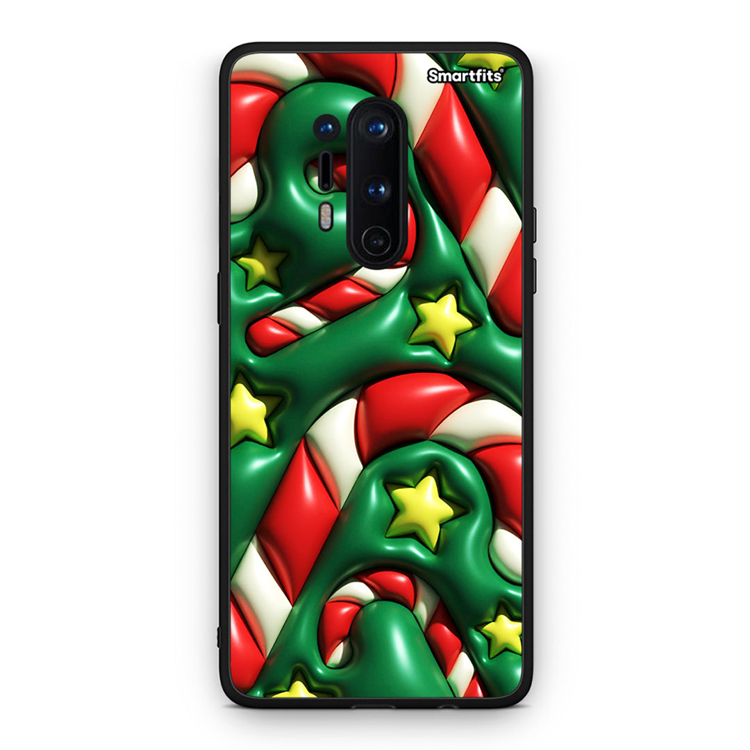 OnePlus 8 Pro Christmas Bubbles θήκη από τη Smartfits με σχέδιο στο πίσω μέρος και μαύρο περίβλημα | Smartphone case with colorful back and black bezels by Smartfits