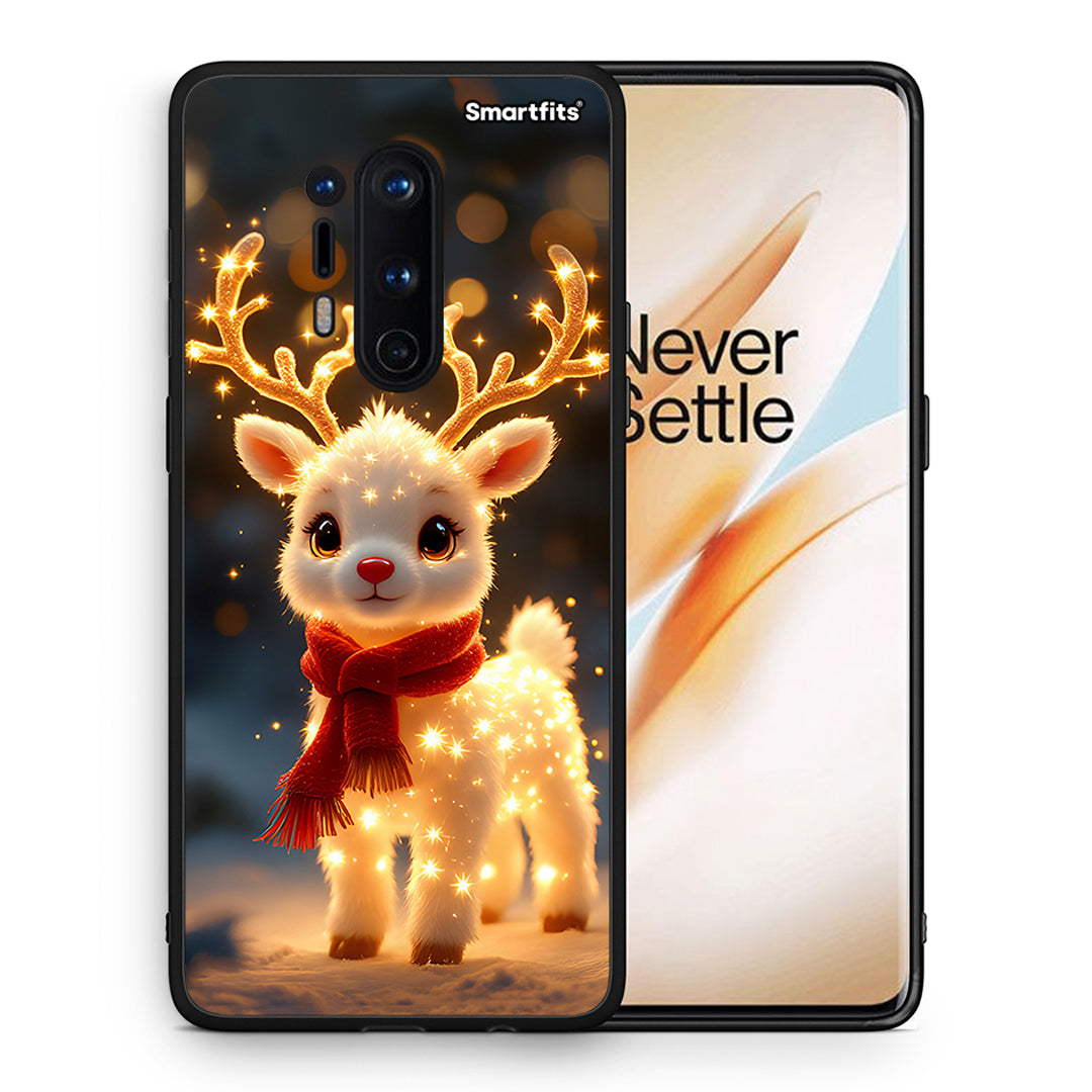 Θήκη OnePlus 8 Pro Christmas Cutie από τη Smartfits με σχέδιο στο πίσω μέρος και μαύρο περίβλημα | OnePlus 8 Pro Christmas Cutie case with colorful back and black bezels