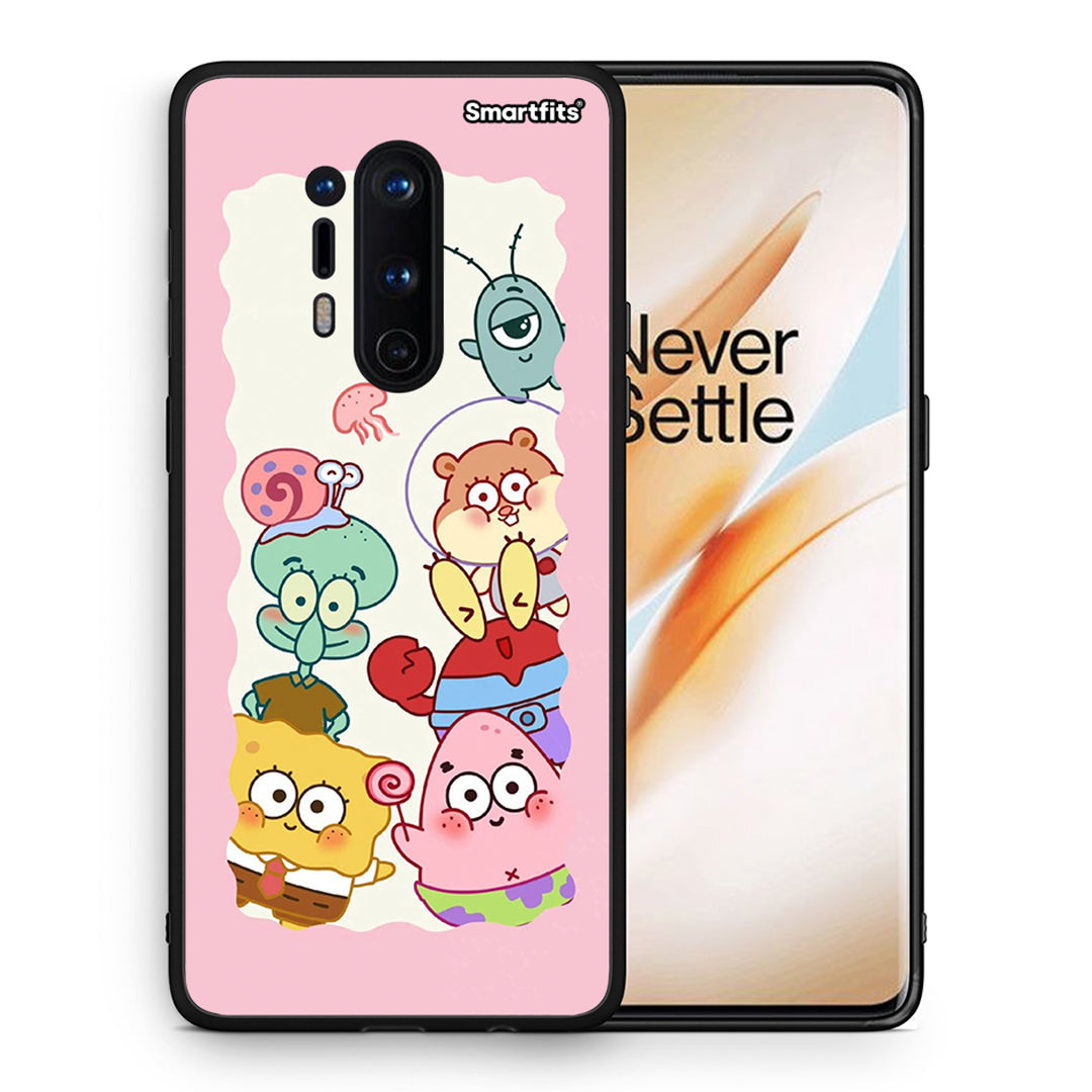 Θήκη OnePlus 8 Pro Cute Companion από τη Smartfits με σχέδιο στο πίσω μέρος και μαύρο περίβλημα | OnePlus 8 Pro Cute Companion case with colorful back and black bezels