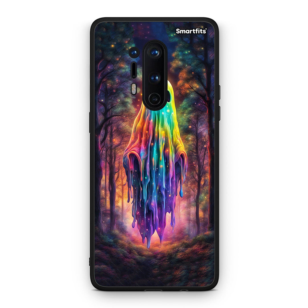 OnePlus 8 Pro Halloween Ghost θήκη από τη Smartfits με σχέδιο στο πίσω μέρος και μαύρο περίβλημα | Smartphone case with colorful back and black bezels by Smartfits