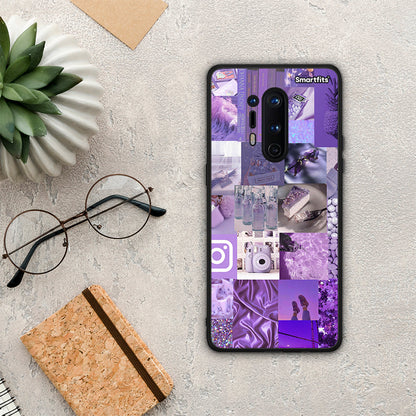 Purple Aesthetic Collage - OnePlus 8 Pro θήκη