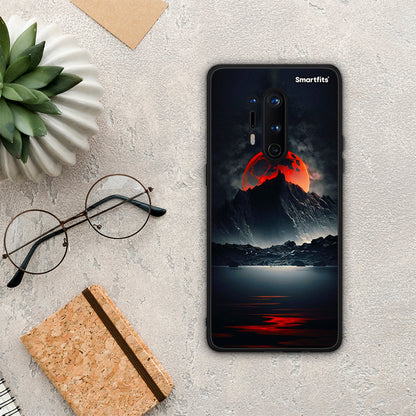 Red Full Moon - OnePlus 8 Pro θήκη