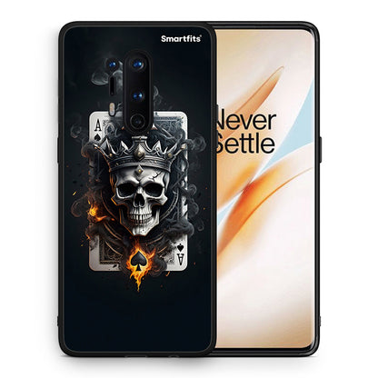 Θήκη OnePlus 8 Pro Skull King Ace από τη Smartfits με σχέδιο στο πίσω μέρος και μαύρο περίβλημα | OnePlus 8 Pro Skull King Ace case with colorful back and black bezels