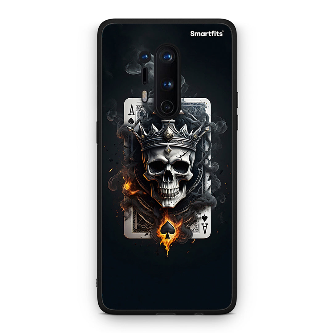 OnePlus 8 Pro Skull King Ace θήκη από τη Smartfits με σχέδιο στο πίσω μέρος και μαύρο περίβλημα | Smartphone case with colorful back and black bezels by Smartfits