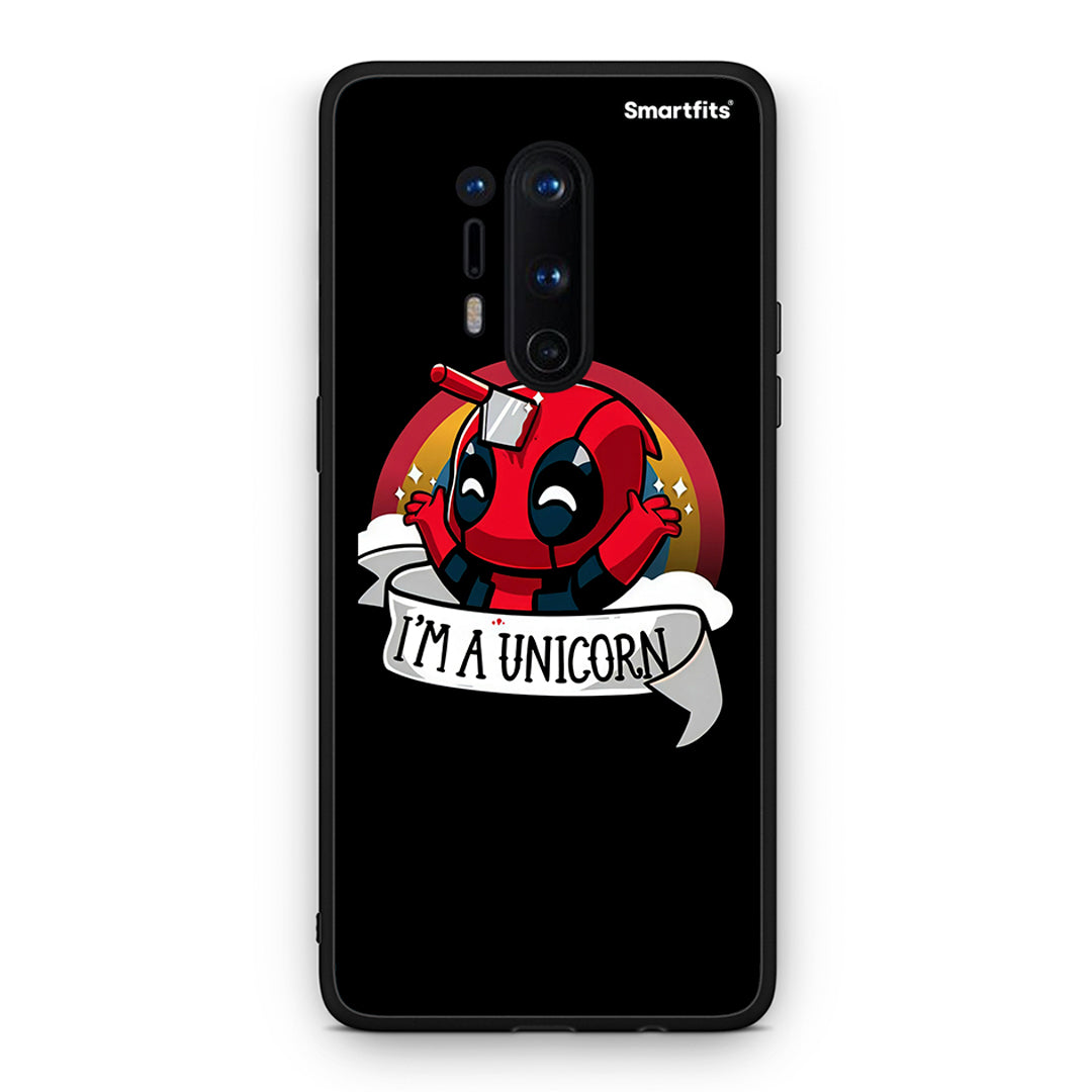 OnePlus 8 Pro Unicorn Deadpool θήκη από τη Smartfits με σχέδιο στο πίσω μέρος και μαύρο περίβλημα | Smartphone case with colorful back and black bezels by Smartfits