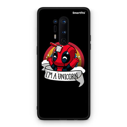 OnePlus 8 Pro Unicorn Deadpool θήκη από τη Smartfits με σχέδιο στο πίσω μέρος και μαύρο περίβλημα | Smartphone case with colorful back and black bezels by Smartfits