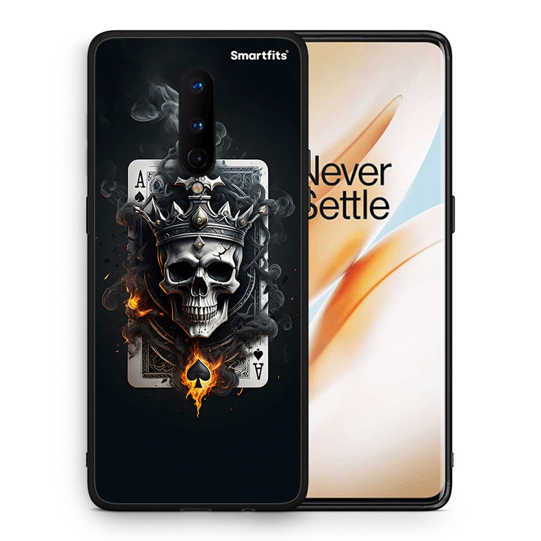 Θήκη OnePlus 8 Skull King Ace από τη Smartfits με σχέδιο στο πίσω μέρος και μαύρο περίβλημα | OnePlus 8 Skull King Ace case with colorful back and black bezels