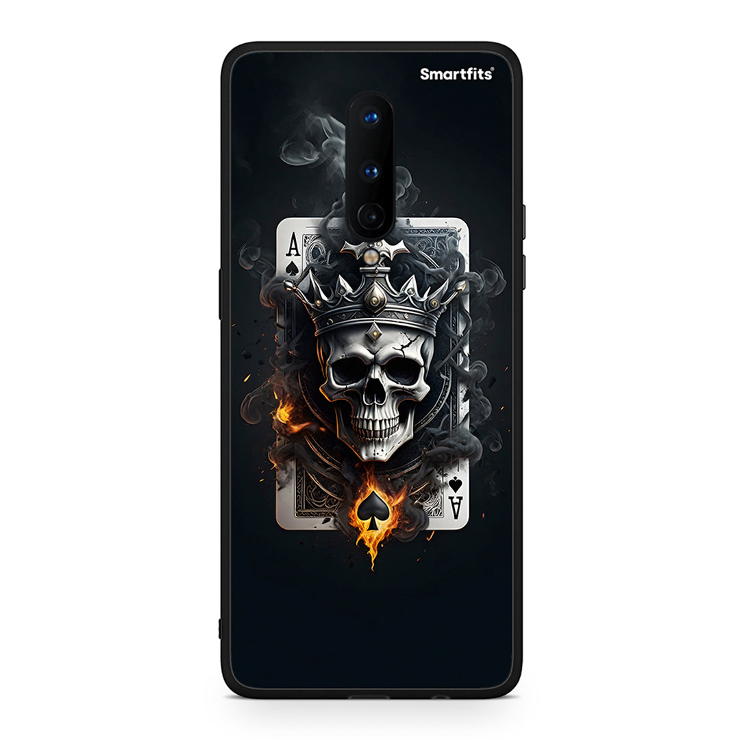 OnePlus 8 Skull King Ace θήκη από τη Smartfits με σχέδιο στο πίσω μέρος και μαύρο περίβλημα | Smartphone case with colorful back and black bezels by Smartfits