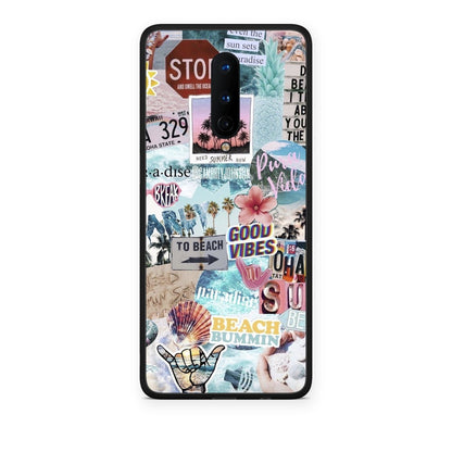 Θήκη OnePlus 8 Summer Vibes από τη Smartfits με σχέδιο στο πίσω μέρος και μαύρο περίβλημα | OnePlus 8 Summer Vibes case with colorful back and black bezels
