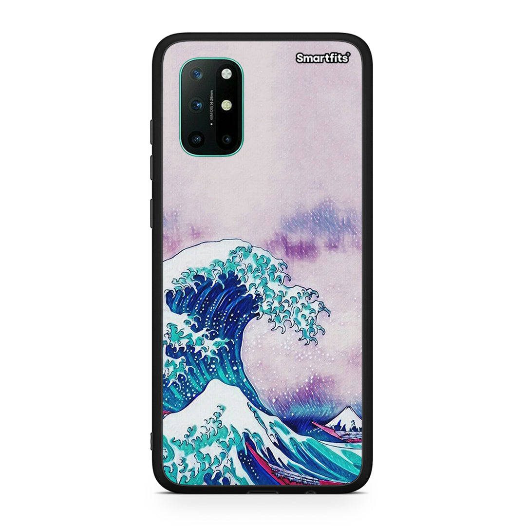 OnePlus 8T Blue Waves θήκη από τη Smartfits με σχέδιο στο πίσω μέρος και μαύρο περίβλημα | Smartphone case with colorful back and black bezels by Smartfits