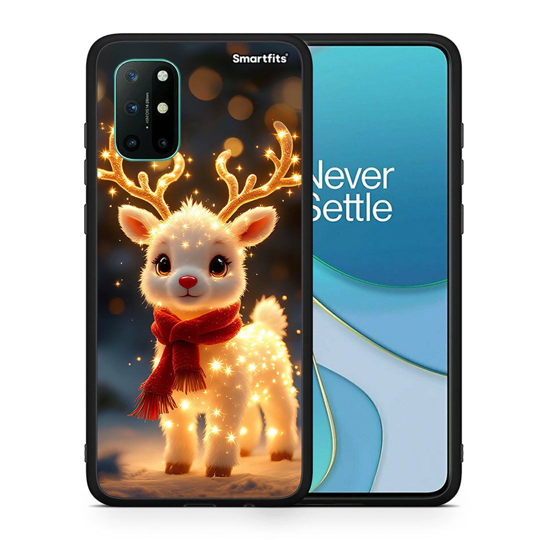 Θήκη OnePlus 8T Christmas Cutie από τη Smartfits με σχέδιο στο πίσω μέρος και μαύρο περίβλημα | OnePlus 8T Christmas Cutie case with colorful back and black bezels