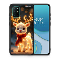 Thumbnail for Θήκη OnePlus 8T Christmas Cutie από τη Smartfits με σχέδιο στο πίσω μέρος και μαύρο περίβλημα | OnePlus 8T Christmas Cutie case with colorful back and black bezels