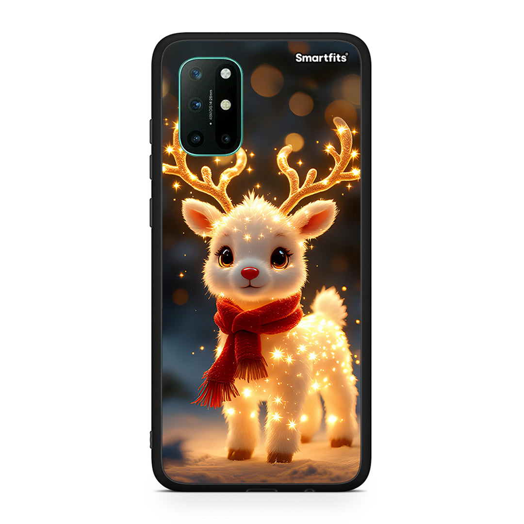 OnePlus 8T Christmas Cutie θήκη από τη Smartfits με σχέδιο στο πίσω μέρος και μαύρο περίβλημα | Smartphone case with colorful back and black bezels by Smartfits