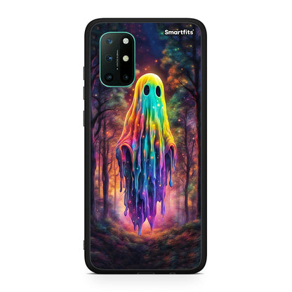 OnePlus 8T Halloween Ghost θήκη από τη Smartfits με σχέδιο στο πίσω μέρος και μαύρο περίβλημα | Smartphone case with colorful back and black bezels by Smartfits