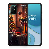 Thumbnail for Θήκη OnePlus 8T Home For Christmas από τη Smartfits με σχέδιο στο πίσω μέρος και μαύρο περίβλημα | OnePlus 8T Home For Christmas case with colorful back and black bezels