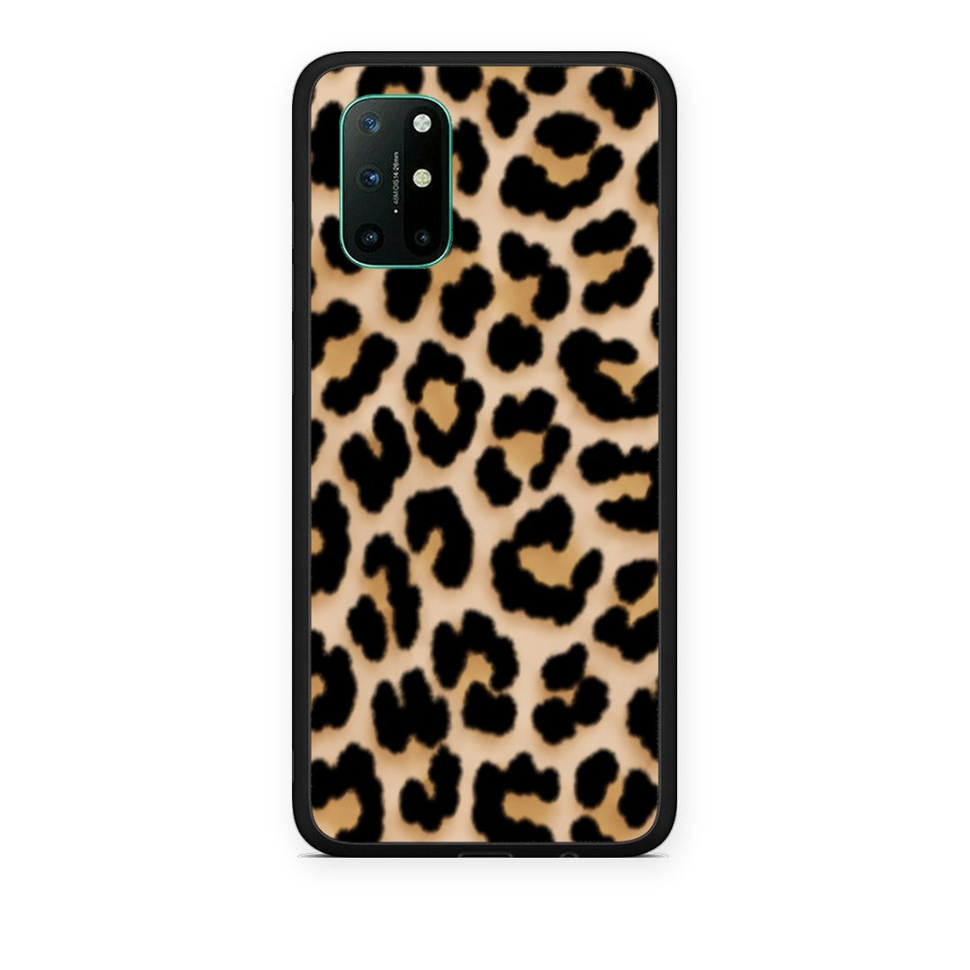 Θήκη OnePlus 8T Leopard Print Tan Small από τη Smartfits με σχέδιο στο πίσω μέρος και μαύρο περίβλημα | OnePlus 8T Leopard Print Tan Small case with colorful back and black bezels