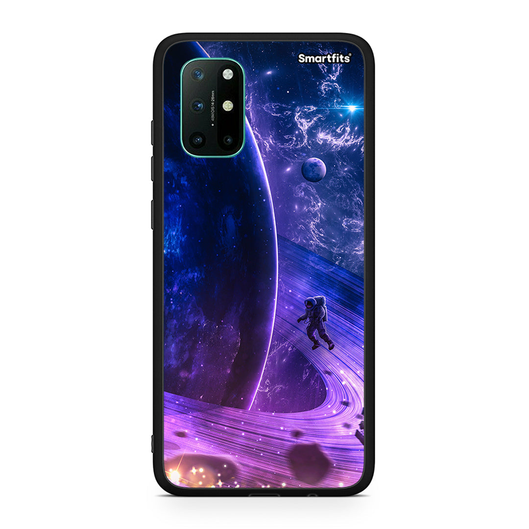 OnePlus 8T Lost Astronaut θήκη από τη Smartfits με σχέδιο στο πίσω μέρος και μαύρο περίβλημα | Smartphone case with colorful back and black bezels by Smartfits