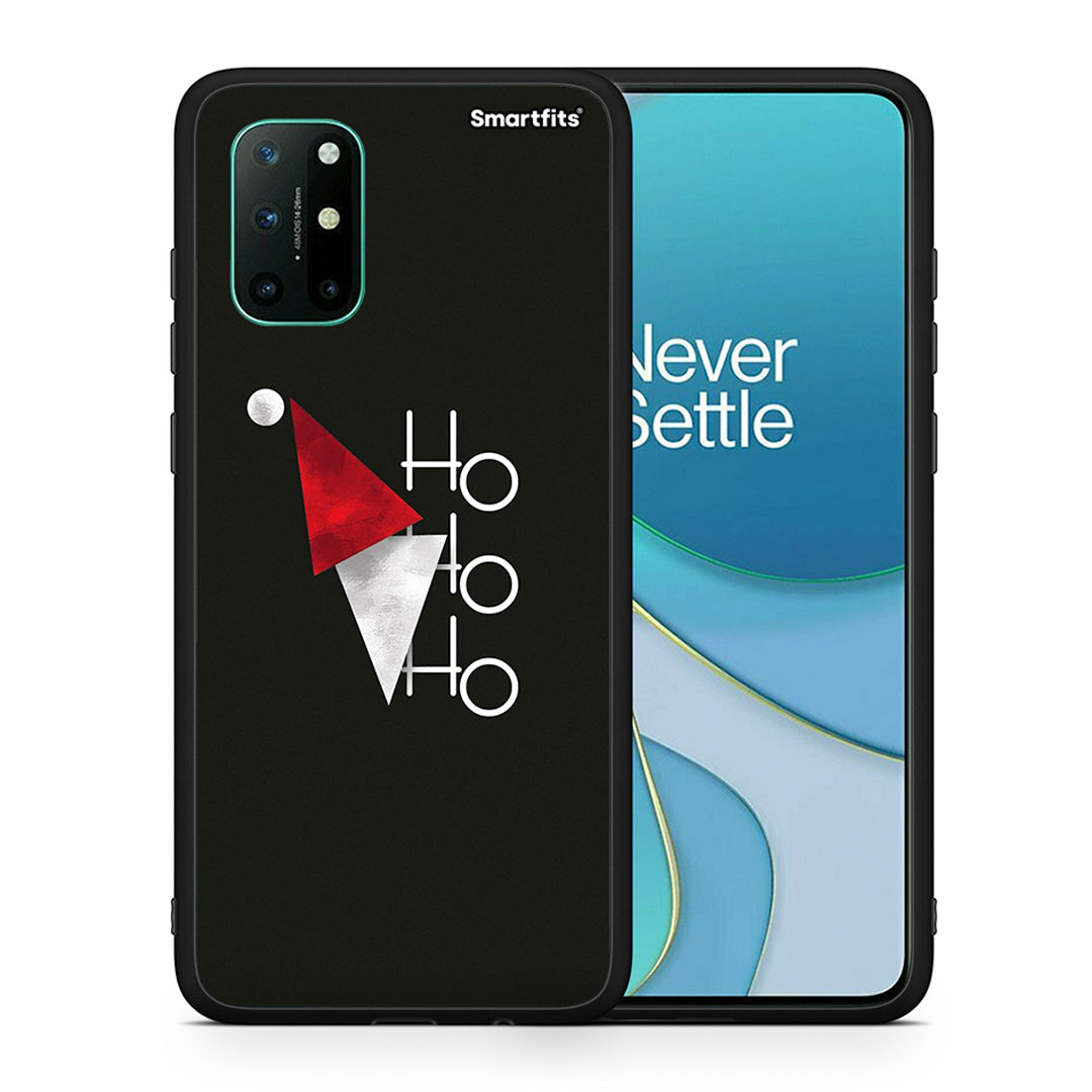 Θήκη OnePlus 8T Minimal Christmas από τη Smartfits με σχέδιο στο πίσω μέρος και μαύρο περίβλημα | OnePlus 8T Minimal Christmas case with colorful back and black bezels