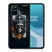 Thumbnail for Θήκη OnePlus 8T Skull King Ace από τη Smartfits με σχέδιο στο πίσω μέρος και μαύρο περίβλημα | OnePlus 8T Skull King Ace case with colorful back and black bezels