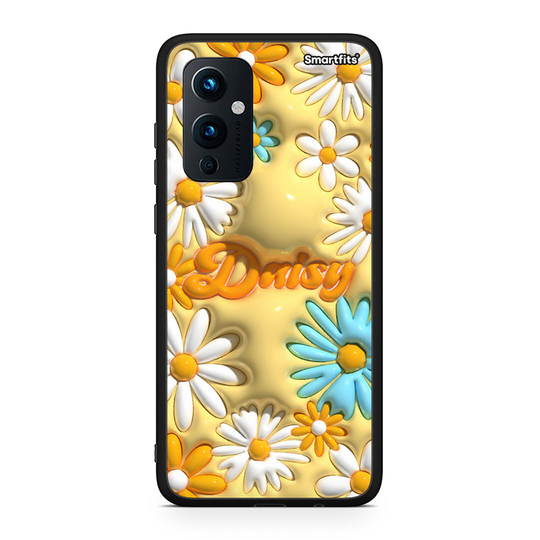 OnePlus 9 Bubble Daisies θήκη από τη Smartfits με σχέδιο στο πίσω μέρος και μαύρο περίβλημα | Smartphone case with colorful back and black bezels by Smartfits