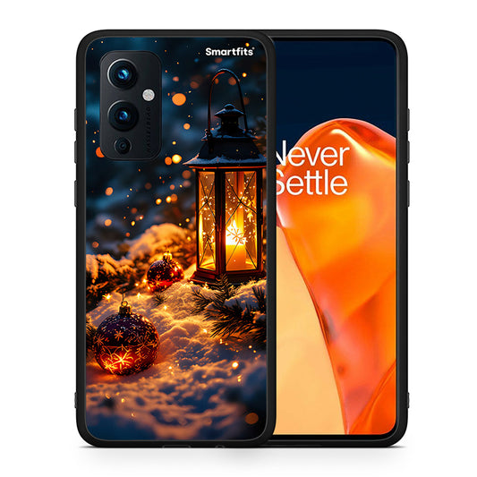 Θήκη OnePlus 9 Christmas Ornaments από τη Smartfits με σχέδιο στο πίσω μέρος και μαύρο περίβλημα | OnePlus 9 Christmas Ornaments case with colorful back and black bezels