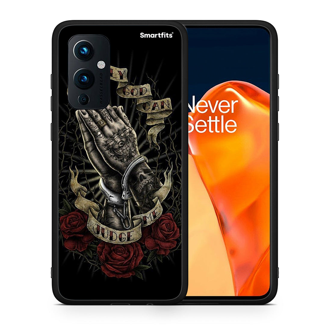 Θήκη OnePlus 9 Judge By God από τη Smartfits με σχέδιο στο πίσω μέρος και μαύρο περίβλημα | OnePlus 9 Judge By God case with colorful back and black bezels