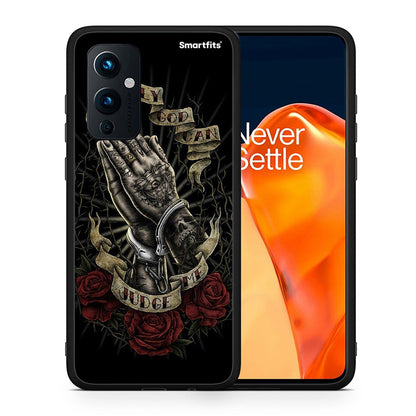 Θήκη OnePlus 9 Judge By God από τη Smartfits με σχέδιο στο πίσω μέρος και μαύρο περίβλημα | OnePlus 9 Judge By God case with colorful back and black bezels