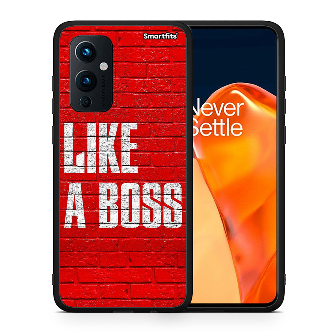Θήκη OnePlus 9 Like A Boss από τη Smartfits με σχέδιο στο πίσω μέρος και μαύρο περίβλημα | OnePlus 9 Like A Boss case with colorful back and black bezels