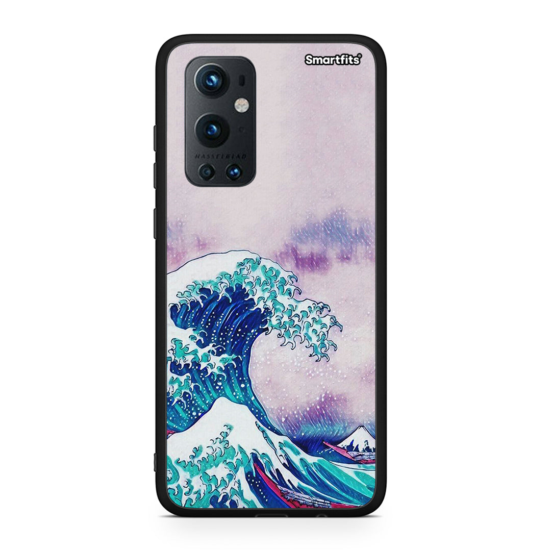 OnePlus 9 Pro Blue Waves θήκη από τη Smartfits με σχέδιο στο πίσω μέρος και μαύρο περίβλημα | Smartphone case with colorful back and black bezels by Smartfits