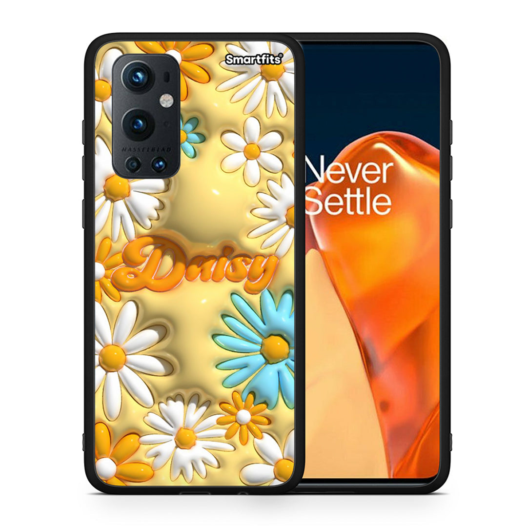 Θήκη OnePlus 9 Pro Bubble Daisies από τη Smartfits με σχέδιο στο πίσω μέρος και μαύρο περίβλημα | OnePlus 9 Pro Bubble Daisies case with colorful back and black bezels