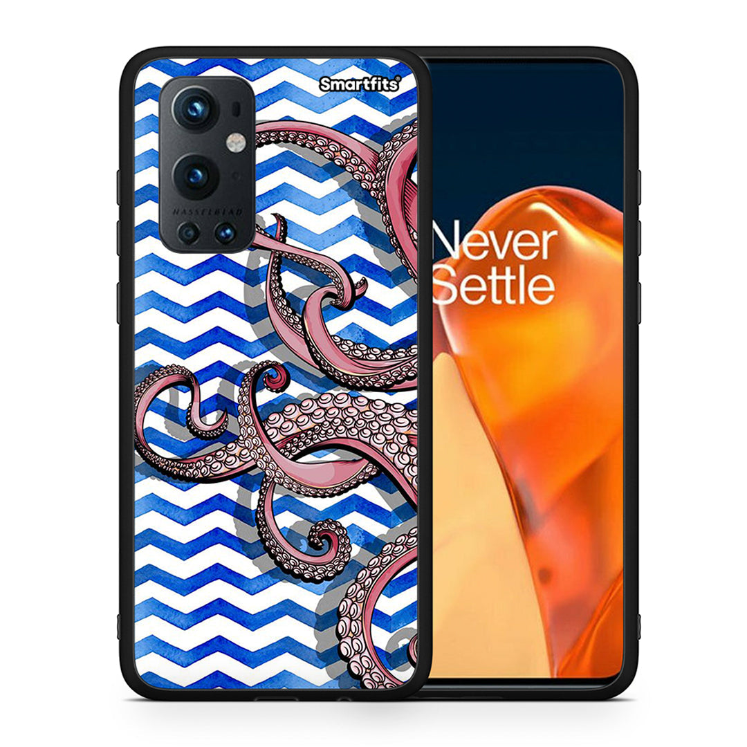 Θήκη OnePlus 9 Pro Chevron Devilfish από τη Smartfits με σχέδιο στο πίσω μέρος και μαύρο περίβλημα | OnePlus 9 Pro Chevron Devilfish case with colorful back and black bezels