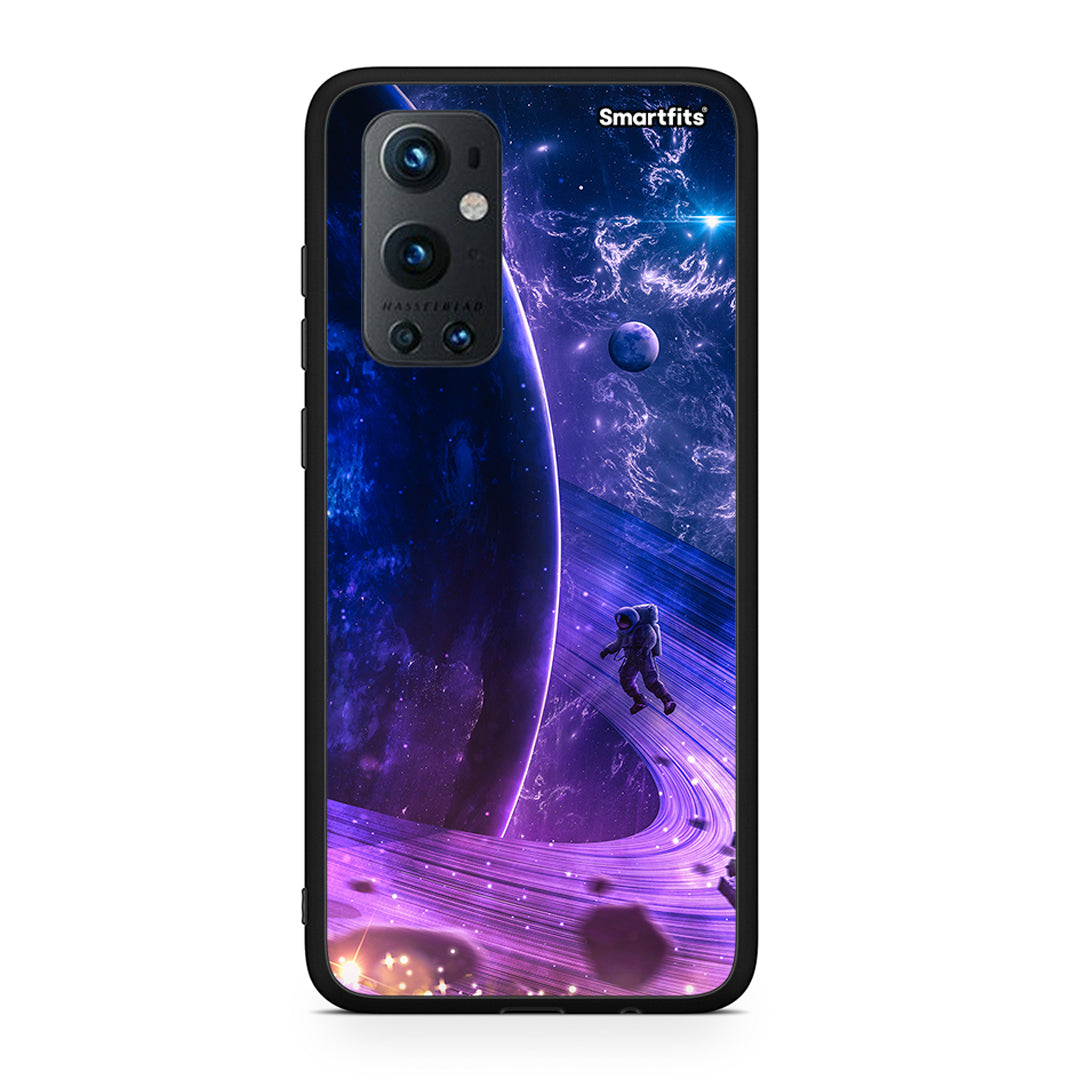 OnePlus 9 Pro Lost Astronaut θήκη από τη Smartfits με σχέδιο στο πίσω μέρος και μαύρο περίβλημα | Smartphone case with colorful back and black bezels by Smartfits