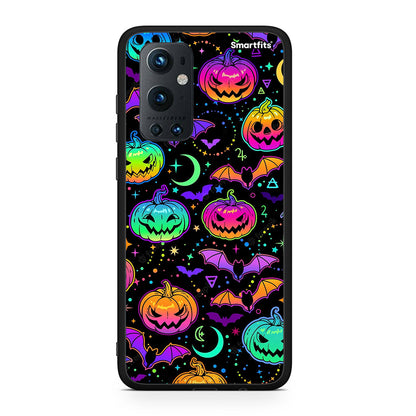 OnePlus 9 Pro Neon Halloween θήκη από τη Smartfits με σχέδιο στο πίσω μέρος και μαύρο περίβλημα | Smartphone case with colorful back and black bezels by Smartfits