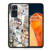 Thumbnail for Θήκη OnePlus 9 Pro White Christmas από τη Smartfits με σχέδιο στο πίσω μέρος και μαύρο περίβλημα | OnePlus 9 Pro White Christmas case with colorful back and black bezels